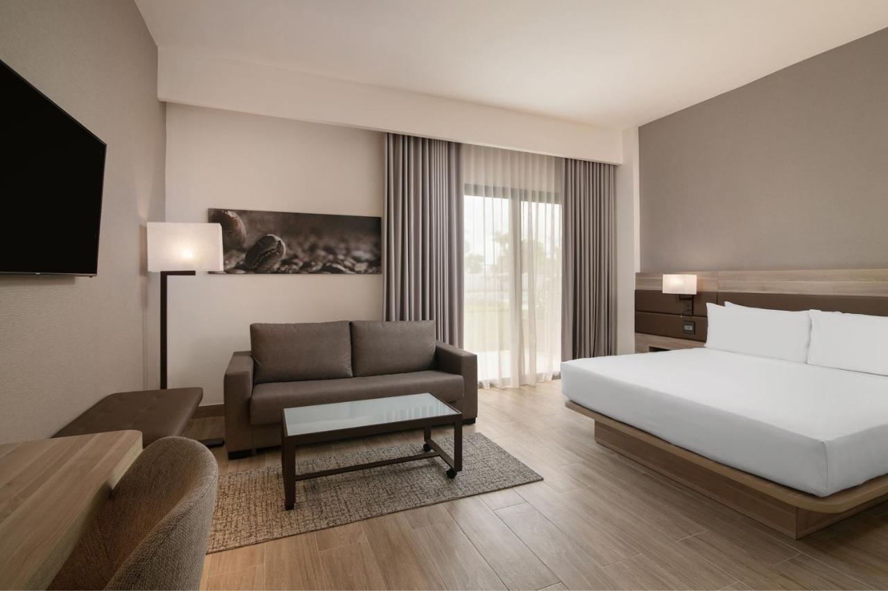 Chambre Lit King-Size avec Canapé-Lit et Terrasse - Côté Piscine